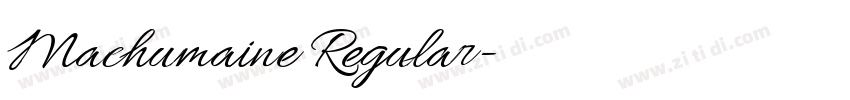 Machumaine Regular字体转换